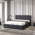 Milano Decor Eden Gas Lift Bed - Dark Grey - King Single-1951134897431252993