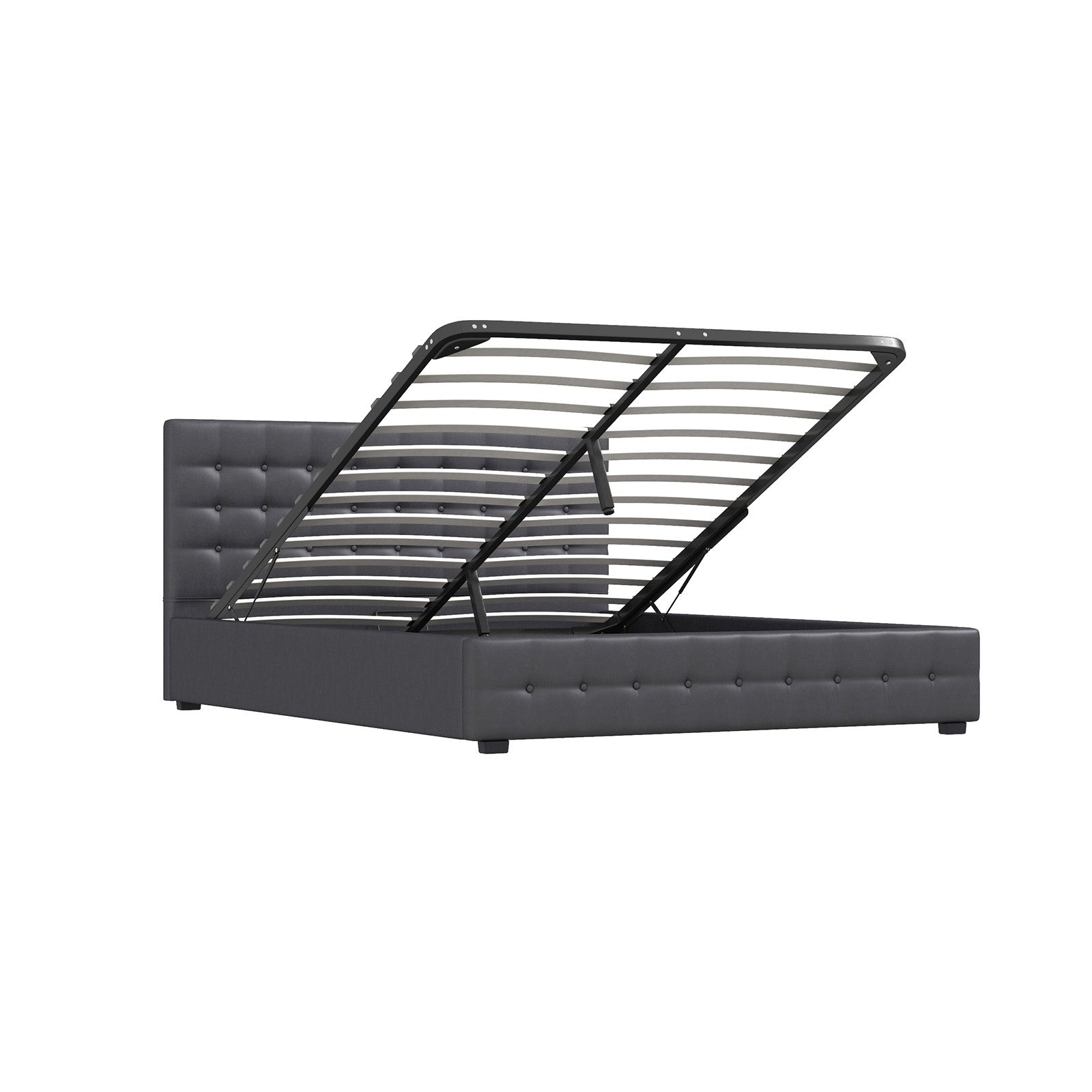 Milano Decor Eden Gas Lift Bed - Dark Grey - King Single-1951134897431252997