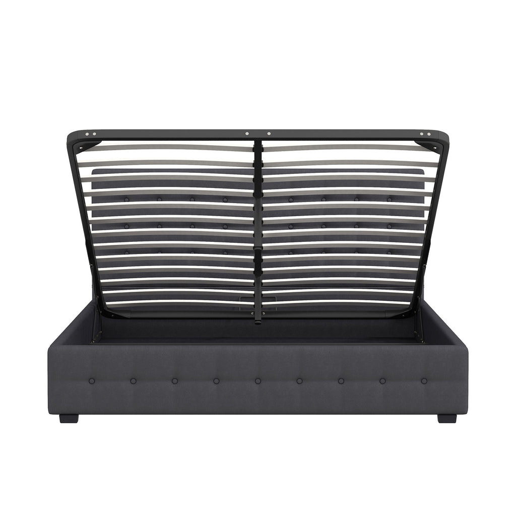 Milano Decor Eden Gas Lift Bed - Dark Grey - King Single-1951134897431252999