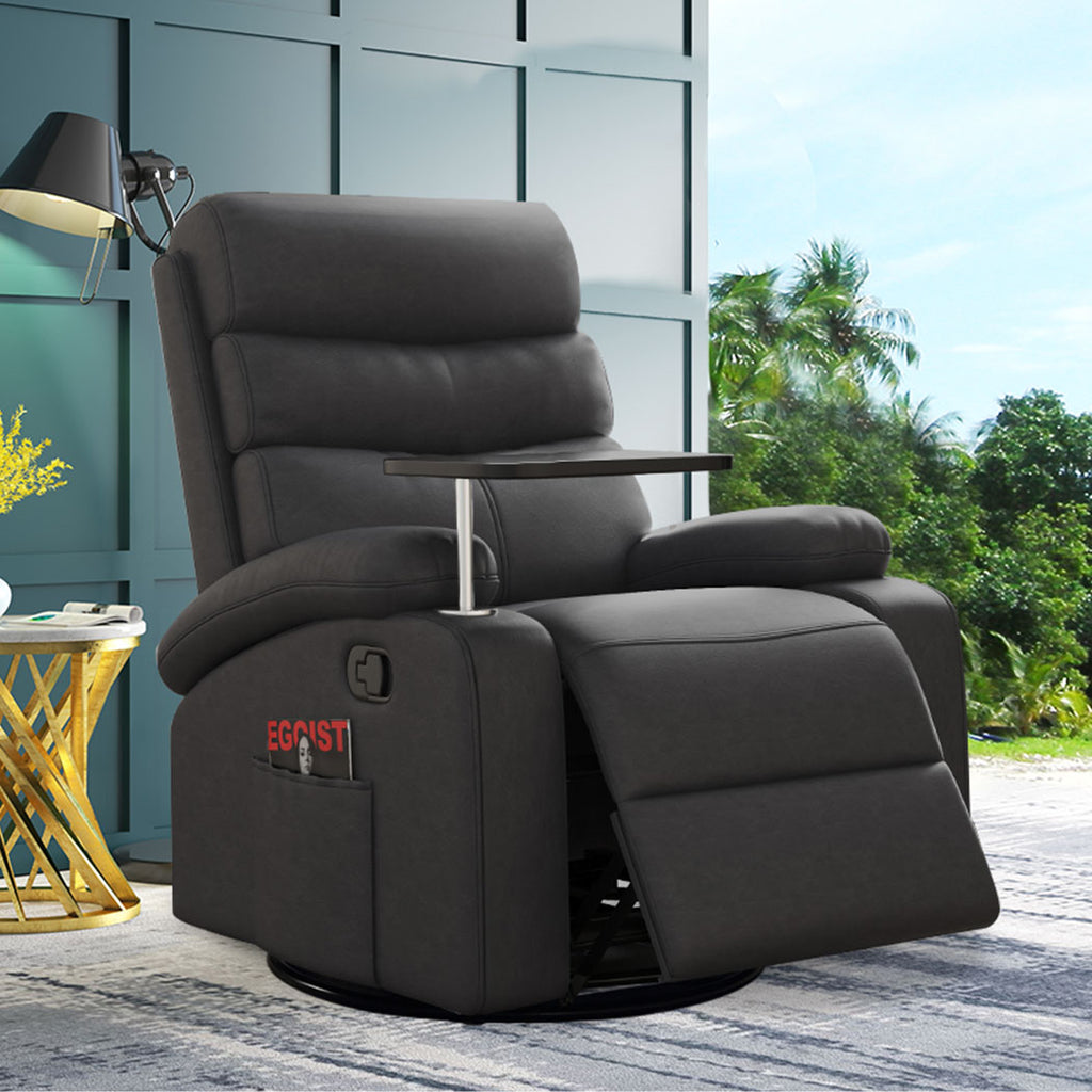 Levede Massage Chair Recliner 360 Swivel Black-2018816942302957574