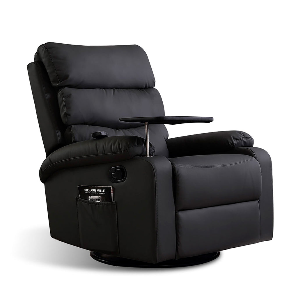 Levede Massage Chair Recliner 360 Swivel Black-2018816942302957568