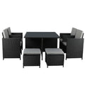 Levede 9PCS Outdoor Table Chair Set-2006733112737927169