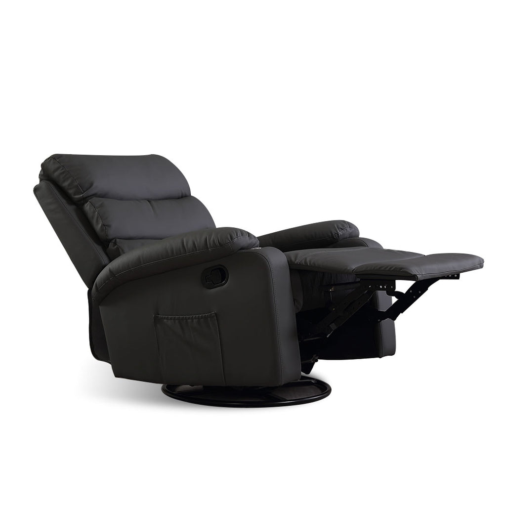 Levede Massage Chair Recliner 360 Swivel Black-2018816942302957569