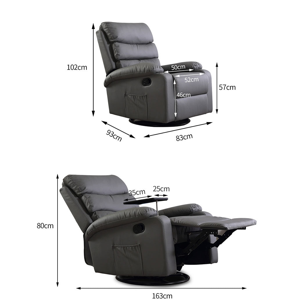 Levede Massage Chair Recliner Chairs Grey-2029387275703554050