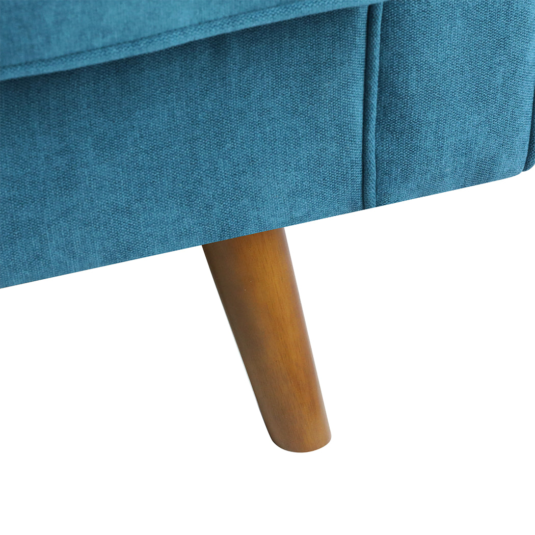 Levede Fabric Sofa Armchair 3 Seater Couch Blue 191cm Wide-2018816942655279107